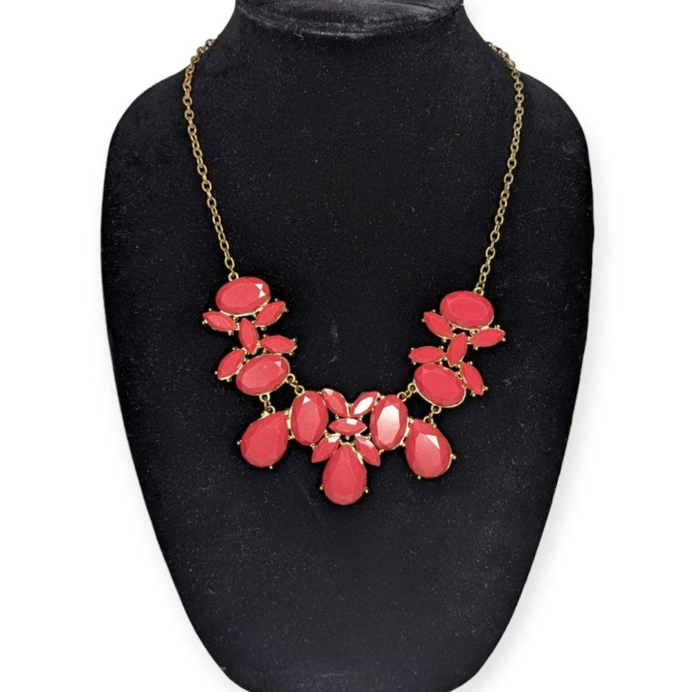 Red/Pink Bib Necklace